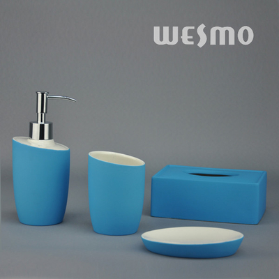 Customized Porcelain Turquoise Bathroom Accessories For Girls