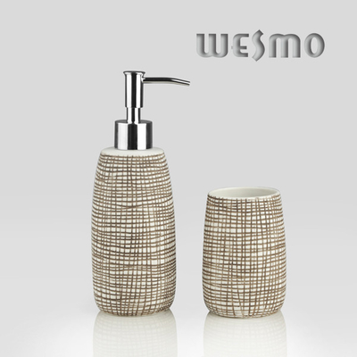 Coffee Color Low Water Absorption Porcelain Bathroom Accessories With OEM ( WBC0644A)
